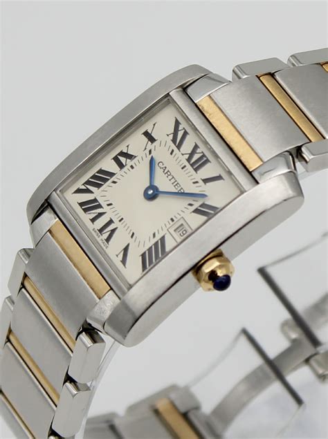 two tone cartier tank|cartier tank francaise with diamonds.